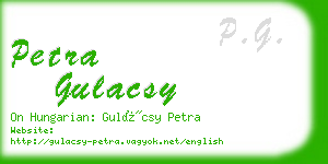 petra gulacsy business card